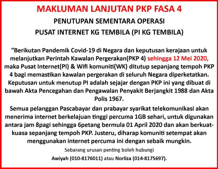 Notis Penutupan PI 12 Mei hb