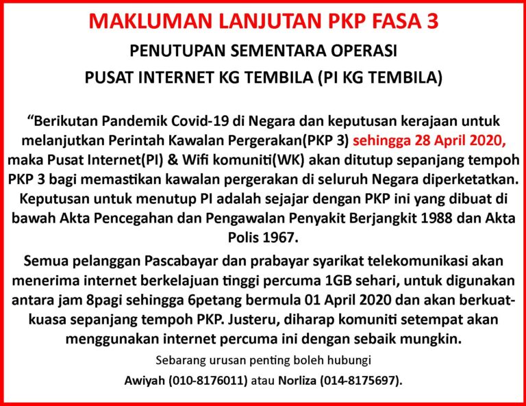 Notis Penutupan PI 28 hb